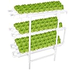 Hydroponic System,Hydroponic Grow Kit mit PVC Hydroponic Pipe Home für Hydroponische, Erdlose Pflanzenanbau-Systeme,108 Löcher 12 Rohre, 3 Schichten Hydroponic System Kit.